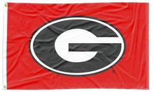 Load image into Gallery viewer, Red 3x5 University of Georgia Flag with Two Metal Grommets

