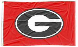 Red 3x5 University of Georgia Flag with Two Metal Grommets