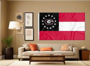 3x5 Georgia State Flag Style Georgia Bulldogs Flag