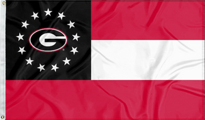 3x5 Georgia State Flag Style Georgia Bulldogs Flag