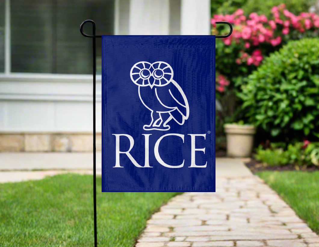 Rice University - Athenian Owl Garden Flag