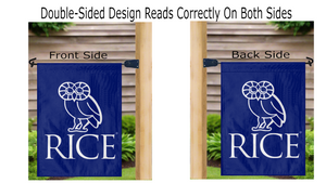Rice University - Athenian Owl Garden Flag