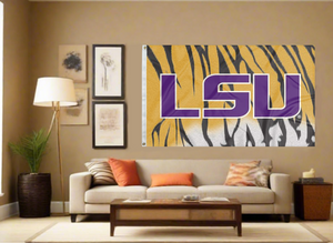 LSU - Tiger Skin 3x5 Flag
