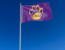 Load image into Gallery viewer, LSU - Paw Purple 3x5 Flag
