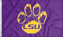 Load image into Gallery viewer, LSU - Paw Purple 3x5 Flag
