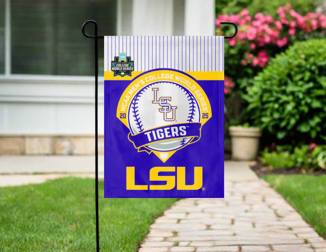 Official LSU College World Series 2025 Garden Flag