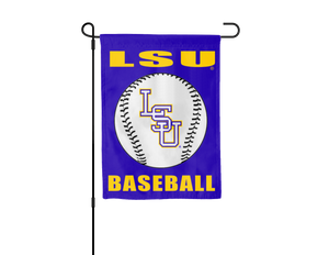 purple LSU Baseball Garden Flag