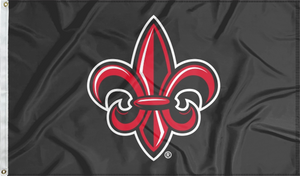 Louisiana Lafayette- Fleur Black 3x5 Flag