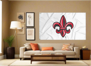 Louisiana Lafayette- Fleur White 3x5 Flag