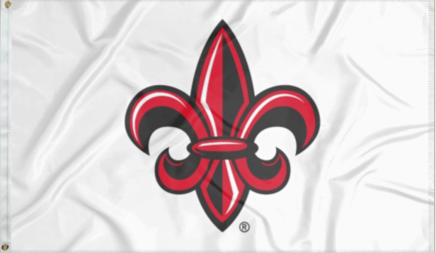 Louisiana Lafayette- Fleur White 3x5 Flag