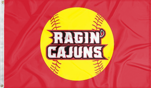 Louisiana Lafayette - Softball 3x5 Flag