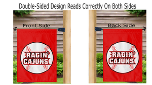 Louisiana Lafayette - Baseball Garden Flag
