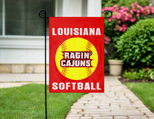 Louisiana Lafayette - Softball Garden Flag