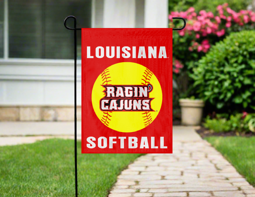 Louisiana Lafayette - Softball Garden Flag