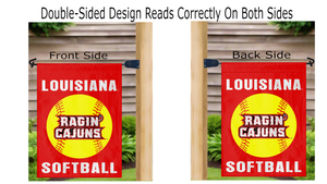 Louisiana Lafayette - Softball Garden Flag