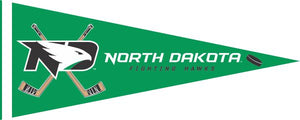 Green North Dakota Hockey Pennant