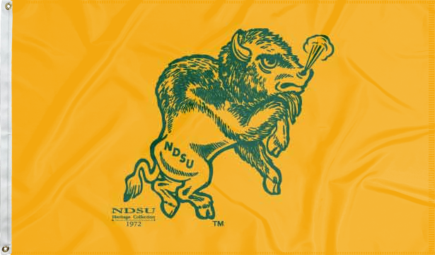 North Dakota State - 1972 Bison Gold 3x5 Flag