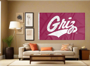 University of Montana - Griz Maroon 3x5 Flag