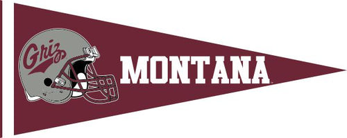 Maroon University of Montana Football Pennant