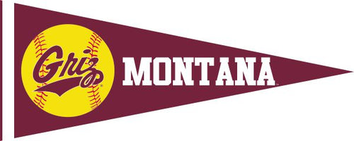 Maroon University of Montana Softball Pennant