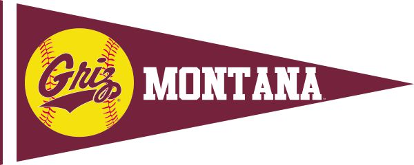 Maroon University of Montana Softball Pennant