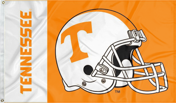 3x5 Tennessee Vols Flag with Football Helmet Logo