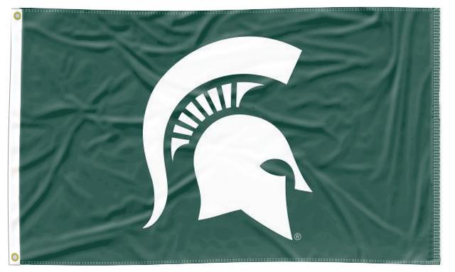 3x5 Green Michigan State Flag with Two Metal Grommets
