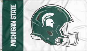 3x5 Michigan State Football Flag with Football Helmet Logo