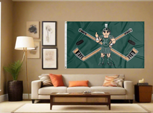 Load image into Gallery viewer, 3x5 Michigan State Hockey Flag
