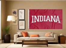 Load image into Gallery viewer, Indiana University 3x5 Flag with Indiana Logo
