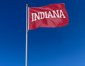 Indiana University 3x5 Flag with Indiana Logo