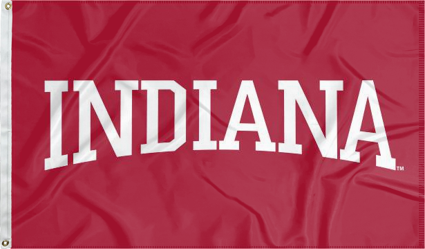 Indiana University 3x5 Flag with Indiana Logo