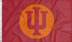 Indiana University 3x5 Flag with Indiana Basketball Logo