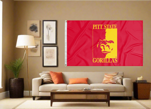 Pittsburg State University - Gorillas Red 3x5 Flag