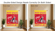Load image into Gallery viewer, Pittsburg State University Gorillas Football Double Sided House Flag
