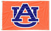 Load image into Gallery viewer, Orange 3x5 Auburn Flag with AU Logo and Two Metal Grommets
