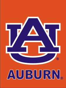 Orange Auburn House Flag with AU Auburn Logo