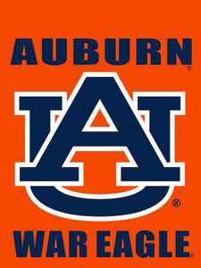 Orange Auburn House Flag with Auburn War Eagle Logo