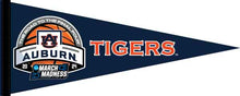 Load image into Gallery viewer, Blue 12x30 inch Road to the Final Four March Madness 2024 Auburn University Basketball Pennant
