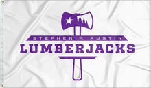 Load image into Gallery viewer, Stephen F. Austin State University - Lumberjacks White 3x5 Flag
