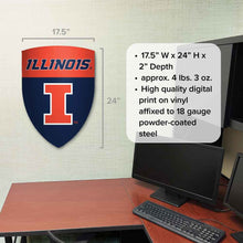 Load image into Gallery viewer, University of Illinois - Fighting Illini Medieval Shield
