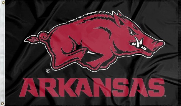 University of Arkansas - Razorbacks Black 3x5 Flag – A to Z Flags, LLC