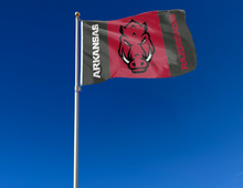 Load image into Gallery viewer, University of Arkansas - Razorbacks 3 Panel 3x5 Flag
