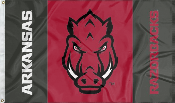 University of Arkansas - Razorbacks 3 Panel 3x5 Flag – A to Z Flags, LLC