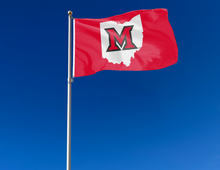 Load image into Gallery viewer, Miami University - State Border Red 3x5 Flag
