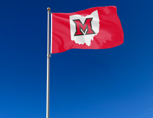 Miami University - State Border Red 3x5 Flag