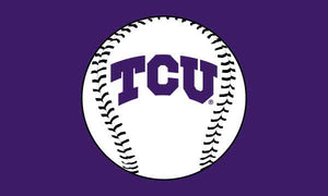 purple TCU Baseball Flag 3x5 for sports décor