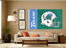 Load image into Gallery viewer, Tulane University - Green Wave Football 3x5 Flag

