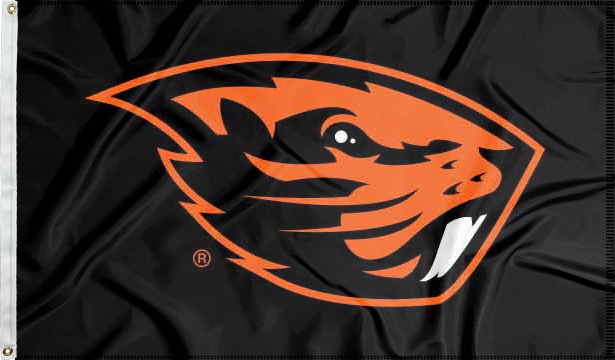 Oregon State Flag with Beaver Head Logo