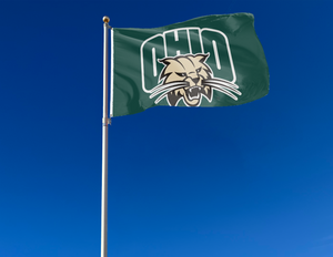 3x5 Ohio University Flag with Ohio Bobcats Logo